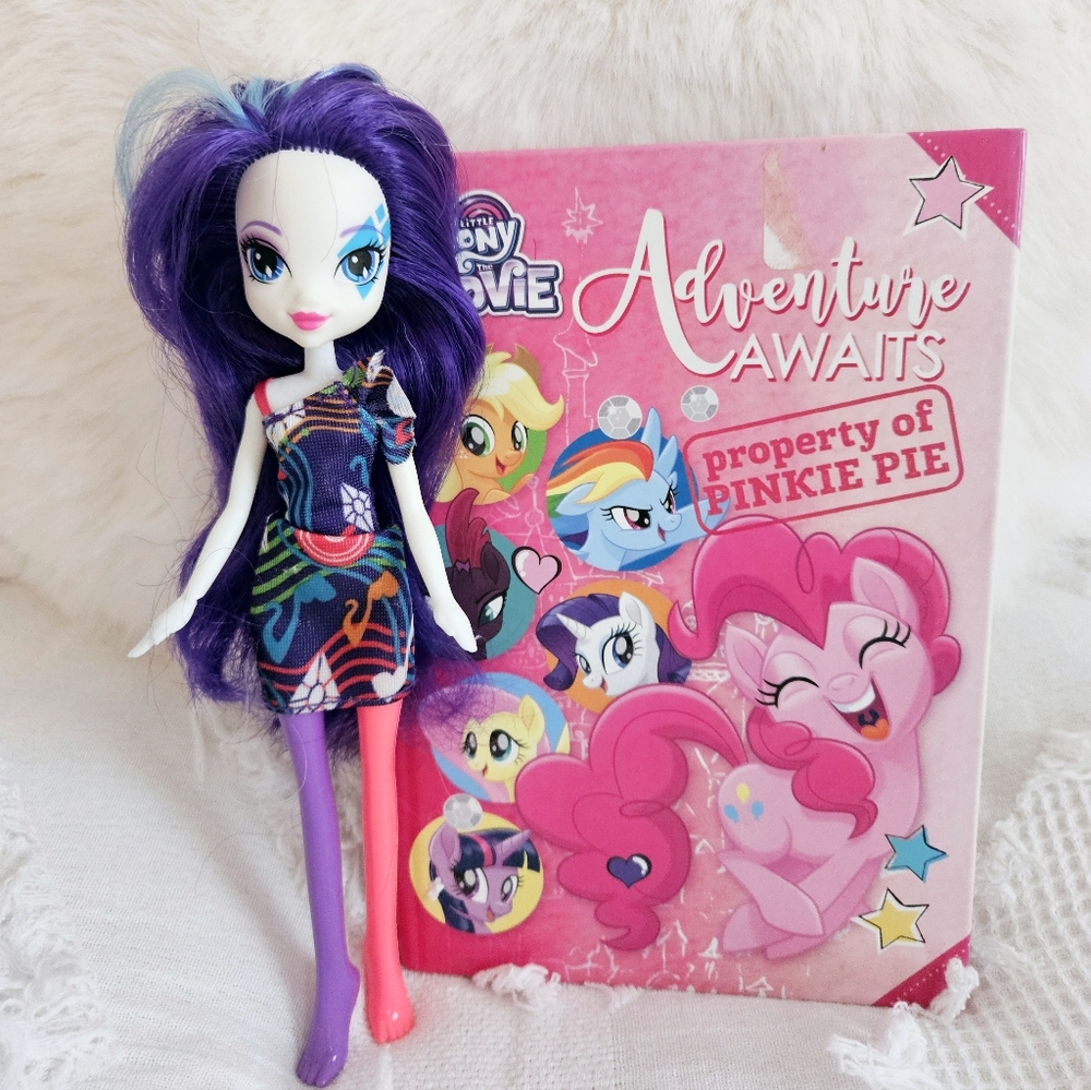Rarity My Little Pony Equestria Girls Doll & 🎀Pinky Pie🎀 Book